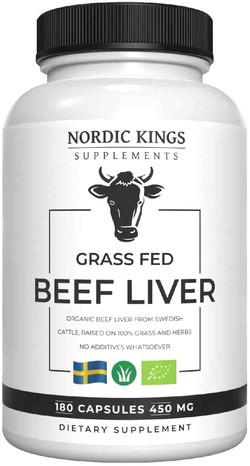 Nordic Kings Supplements Organic Beef Liver 180 capsules biologisch