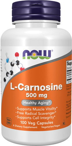 NOW Foods L-Carnosine (Beta-Alanyl-L-Histidine) 500 mg 100 capsules