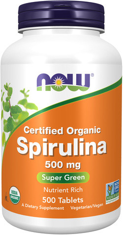 NOW Foods Organic Spirulina 500 mg 500 tabletten