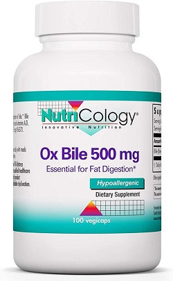 Nutricology Ox Bile (Ossengal) 500 mg 100 capsules