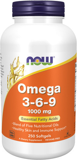 NOW Foods Omega 3-6-9 1000 mg biologisch