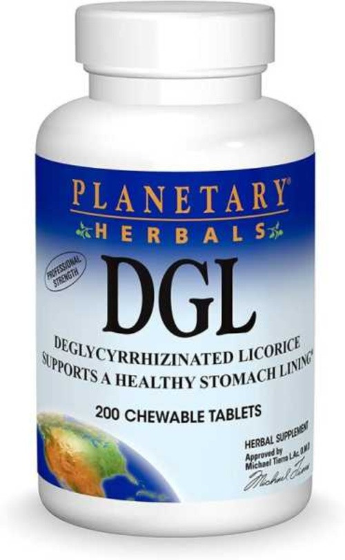 Planetary Herbals DGL (Deglycyrrhizinated Licorice) 200 kauwtabletten