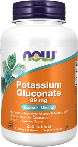 NOW Foods Potassium Gluconate 99 mg 250 tabletten
