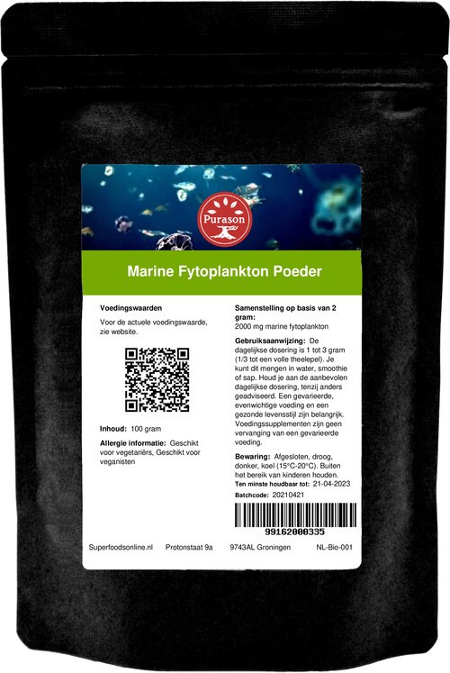 Purason Marine Fytoplankton Poeder 100 gram