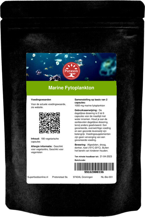 Purason Marine Fytoplankton 180 vegetarische capsules