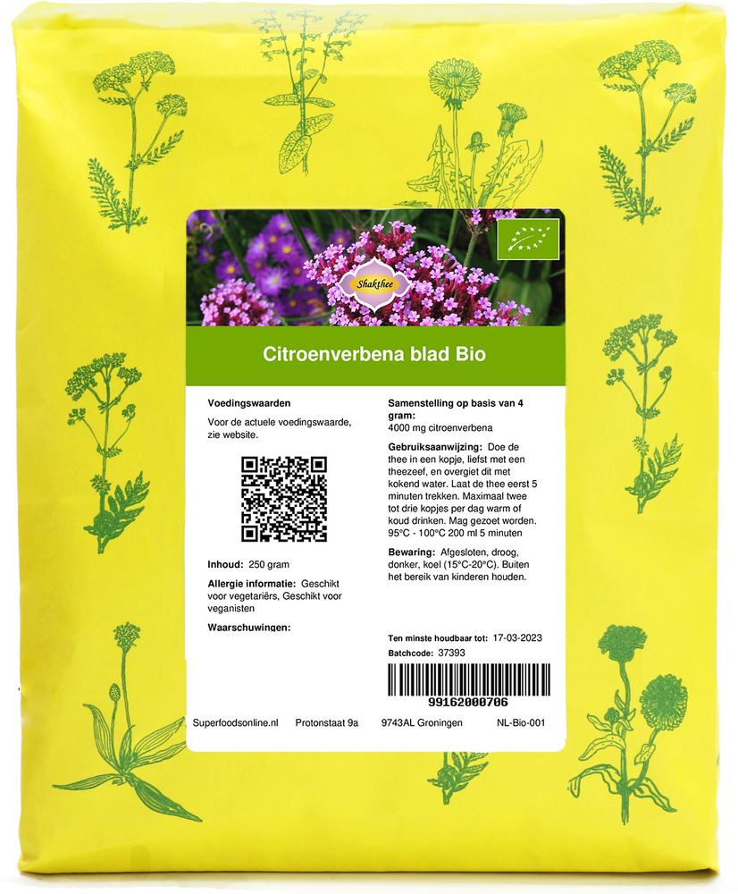 Shakthee Citroenverbena blad Bio 250 gram biologisch