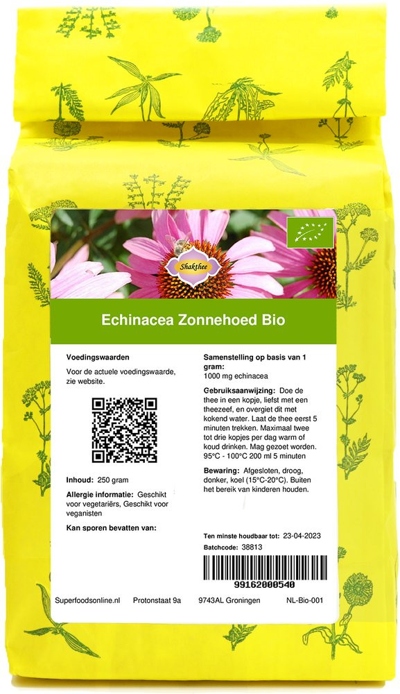 Shakthee Echinacea Zonnehoed Bio 250 gram biologisch