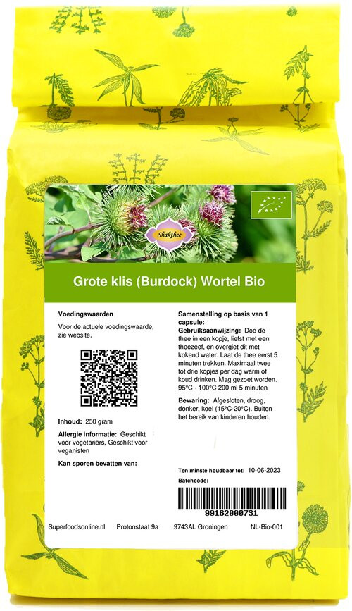 Shakthee Grote klis (Burdock) wortel Bio biologisch