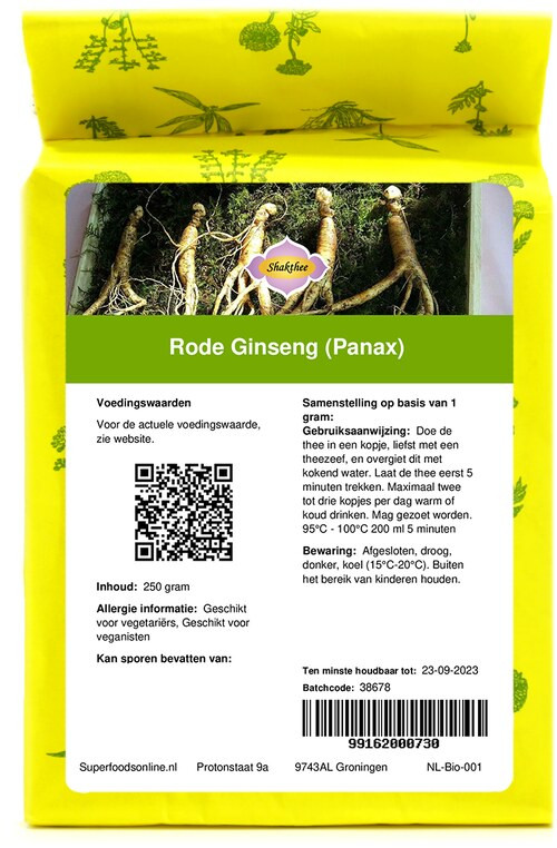 Shakthee Rode Ginseng (Panax) Poeder