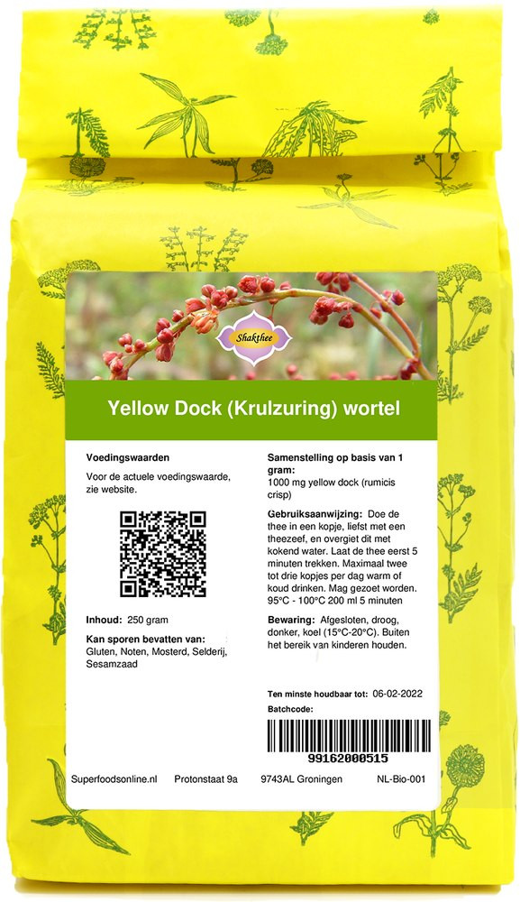 Shakthee Yellow Dock (Krulzuring) wortel 250 gram
