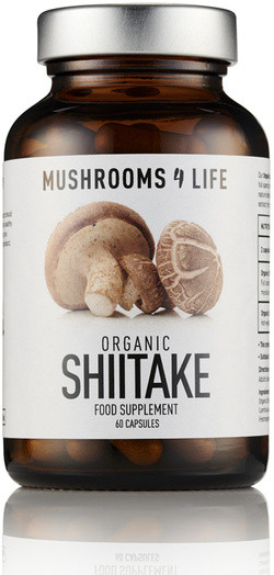 Mushrooms4Life Shiitake Caps 60 capsules biologisch