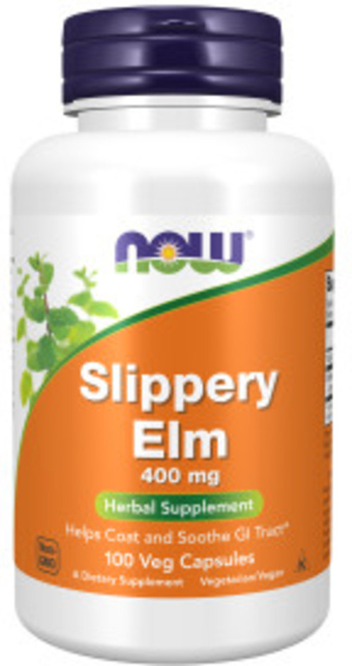 NOW Foods Slippery Elm (Ulmus rubra) 400 mg 100 capsules