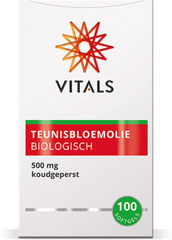 Vitals Teunisbloemolie BIO 100 softgel capsules biologisch