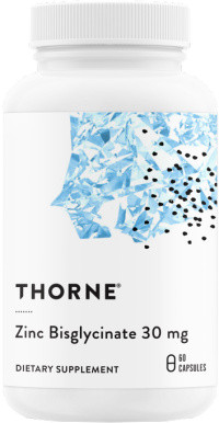 Thorne Zinc Bisglycinate 30 mg 60 capsules