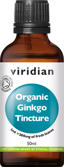 Viridian Organic Ginkgo biloba Tincture 50 milliliter biologisch
