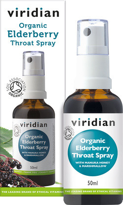 Viridian Organic Elderberry Throat Spray 50 milliliter biologisch