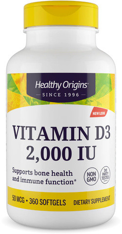 Healthy Origins Vitamine D3 2000 IE