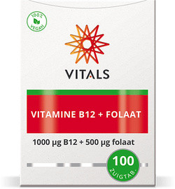Vitals Vitamine B12 1000 met Folaat 500 100 zuigtabletten