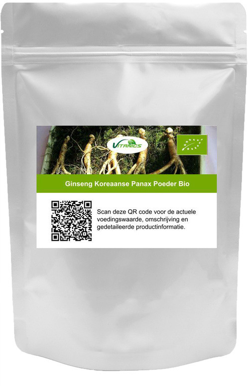 Vitanics Ginseng Koreaanse Panax poeder Bio biologisch