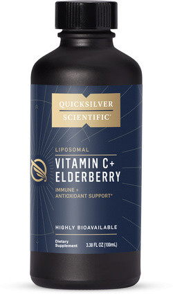 Quick Silver Liposomal Vitamin C + Elderberry 100 milliliter