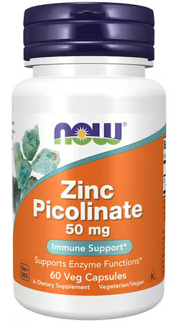 NOW Foods Zinc Picolinate 50 mg 60 capsules