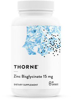 Thorne Zinc Bisglycinate 15mg NSF Certified for Sport® 60 capsules