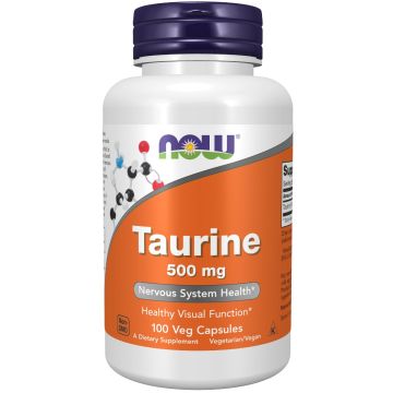 NOW Foods Taurine 500 mg 100 capsules
