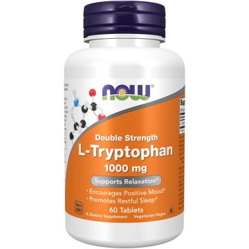 NOW Foods L-Tryptophan 1000 mg 60 tabletten