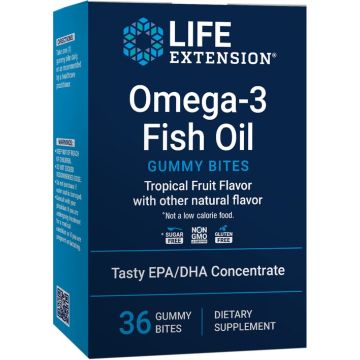 Life Extension Omega-3 Fish Oil Gummy Bites 36 gummies