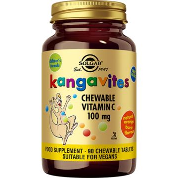 Solgar Kangavites Chewable Vitamin C 100 mg
