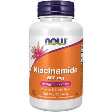 NOW Foods Niacinamide 500 mg 100 capsules