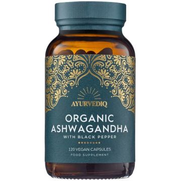 Ayurvediq Wellness Organic Ashwagandha 120 capsules biologisch