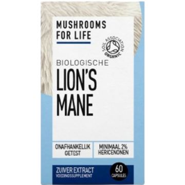 Mushrooms4Life Hericium Caps 60 capsules biologisch