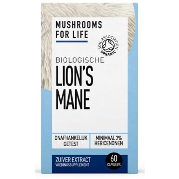 Mushrooms For Life Hericium Caps 60 capsules biologisch