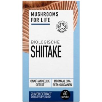 Mushrooms4Life Shiitake Caps 60 capsules biologisch