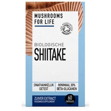 Mushrooms For Life Shiitake Caps 60 capsules biologisch
