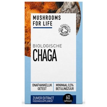 Mushrooms For Life Chaga Caps 60 capsules biologisch