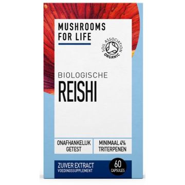 Mushrooms For Life Reishi Caps 60 capsules biologisch