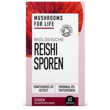 Mushrooms For Life Reishi Sporen Caps 60 capsules biologisch