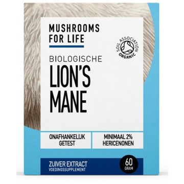 Mushrooms For Life Hericium Poeder 60 gram biologisch