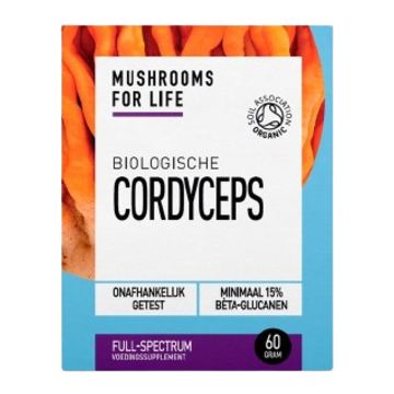 Mushrooms4Life Cordyceps Poeder 60 gram biologisch