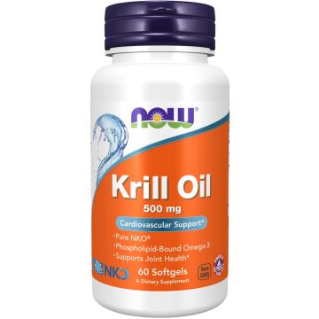 NOW Foods Krillolie 500 mg 60 capsules