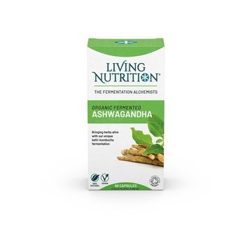 Living Nutrition Organic Fermented Ashwagandha 60 capsules biologisch