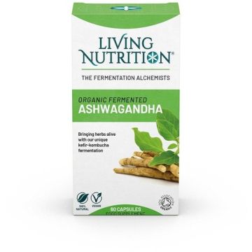 Living Nutrition Organic Fermented Ashwagandha 60 capsules biologisch