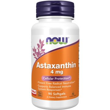 NOW Foods Astaxanthin 4 mg (AstaReal®) 90 softgels
