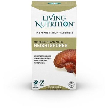 Living Nutrition Fermented Reishi Spores Bio 60 capsules biologisch