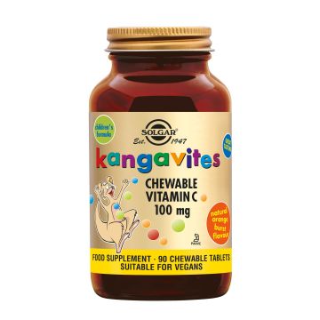 Solgar Kangavites Chewable Vitamin C 100 mg
