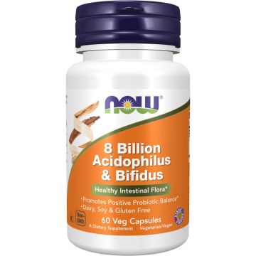 NOW Foods Probiotica 8 Miljard Acidophilus en Bifidus 60 capsules