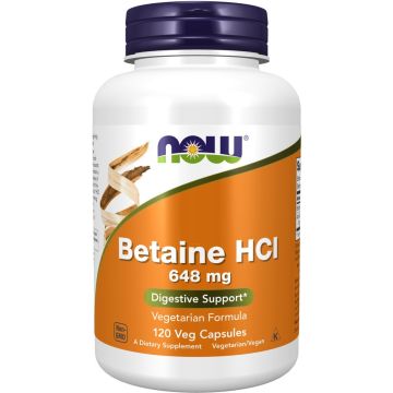 NOW Foods Betaine HCI 120 capsules
