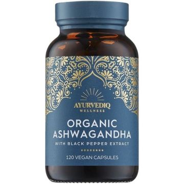 Ayurvediq Wellness Organic Ashwagandha 120 capsules biologisch